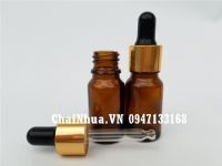 Chai Lọ Thủy Tinh Nhỏ Giọt Nắp Đen 3ml Sỉ 10 Chai