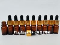 Chai Lọ Thủy Tinh Nhỏ Giọt Nắp Đen 3ml Sỉ 5 Chai